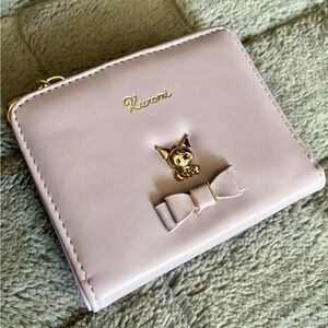 Sanrio Kuromi Purple Wallet with Bow and Gold Accents
